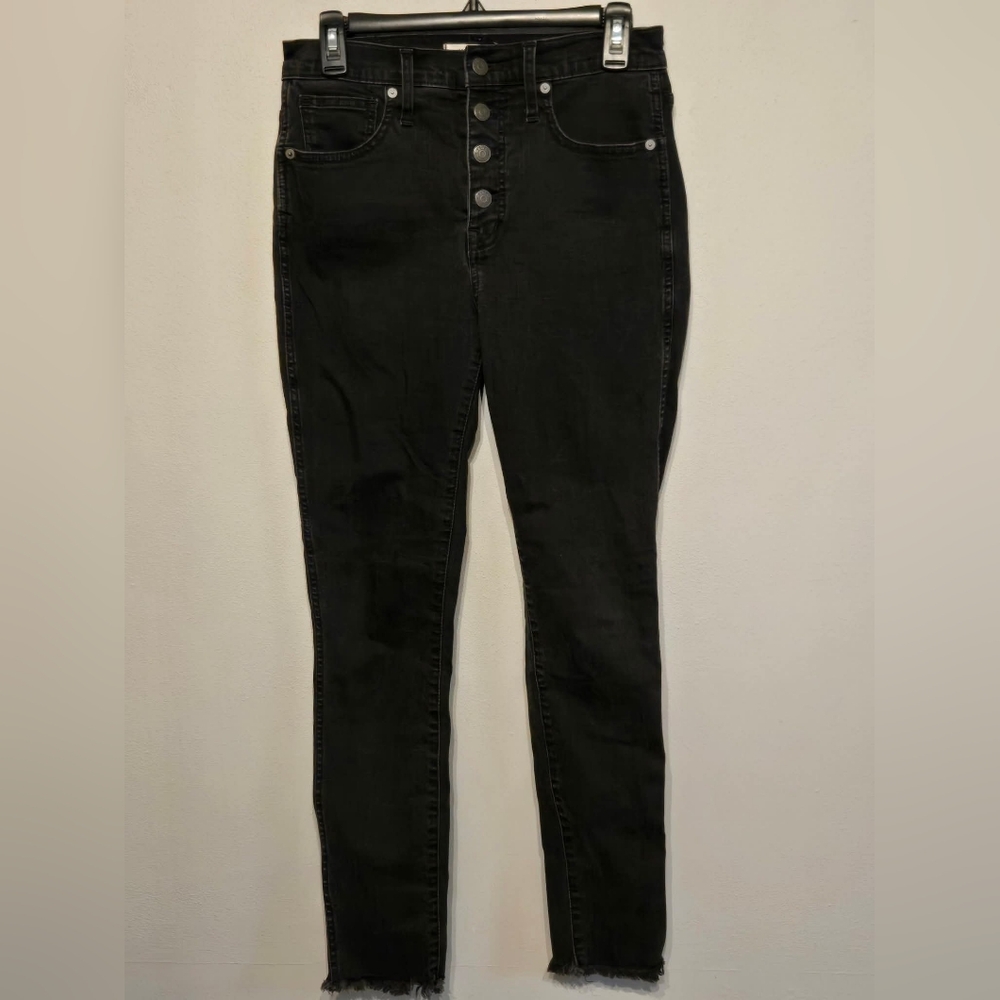 Maxwell Black High-Waisted Button-Fly Jeans Size 27